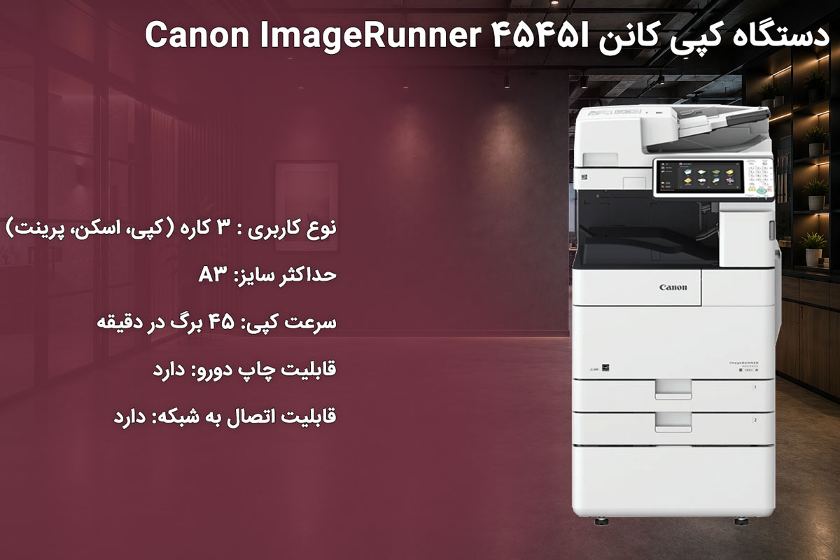 دستگاه کپی کانن Canon ImageRunner 4545I