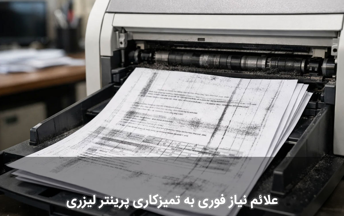 علائم نیاز فوری به تمیزکاری پرینتر لیزری