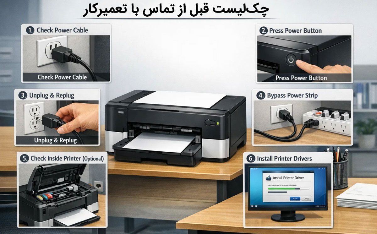 چکلیست قبل از تماس با تعمیرکار