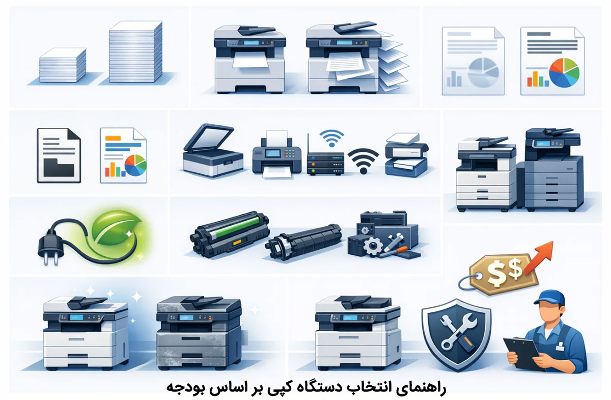 راهنمای انتخاب دستگاه کپی بر اساس بودجه