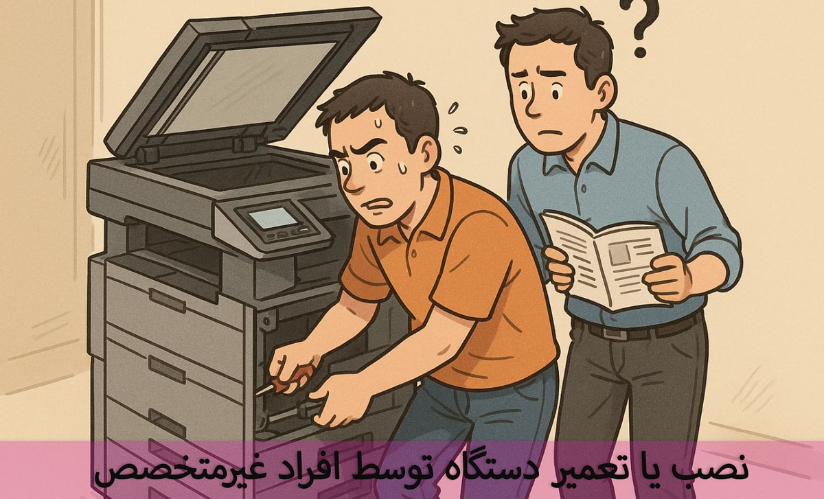نصب یا تعمیر دستگاه توسط افراد غیرمتخصص