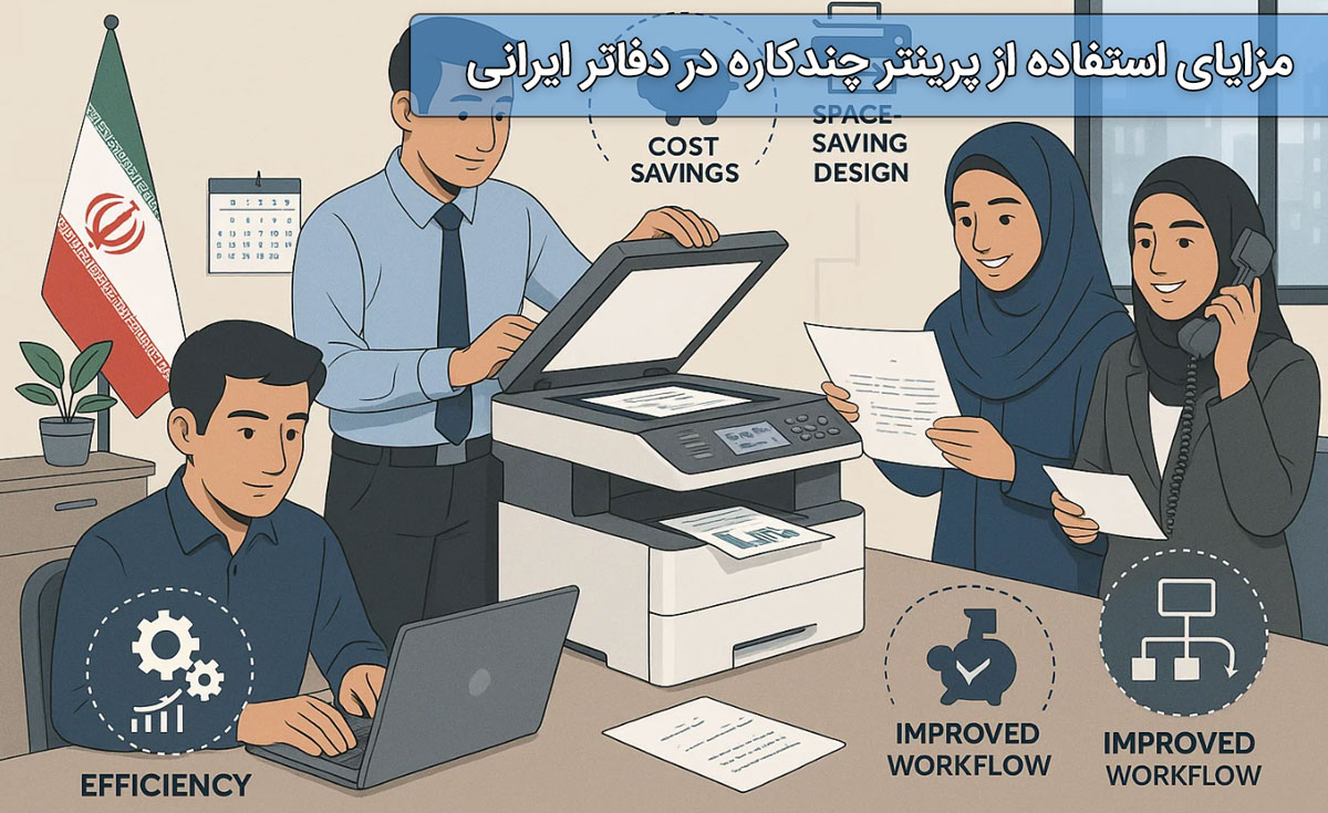 مزایای استفاده از پرینتر چندکاره در دفاتر ایرانی