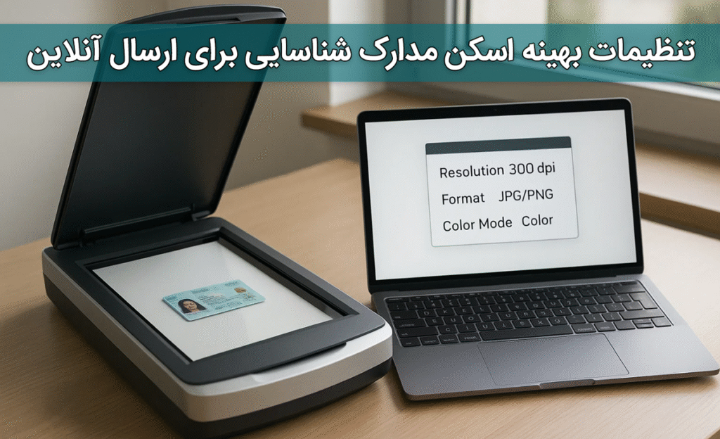 تنظیمات بهینه اسکن مدارک شناسایی برای ارسال آنلاین