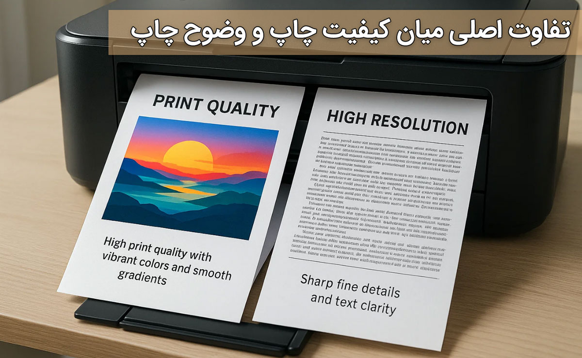 تفاوت اصلی میان کیفیت چاپ و وضوح چاپ