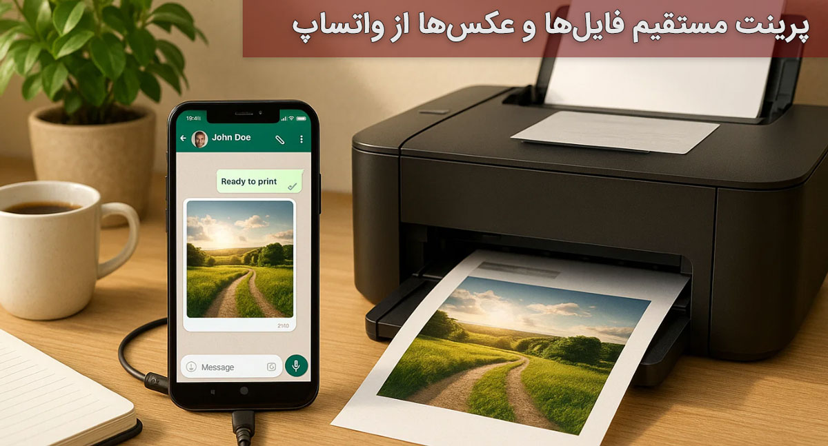 پرینت مستقیم فایلها و عکسها از واتساپ