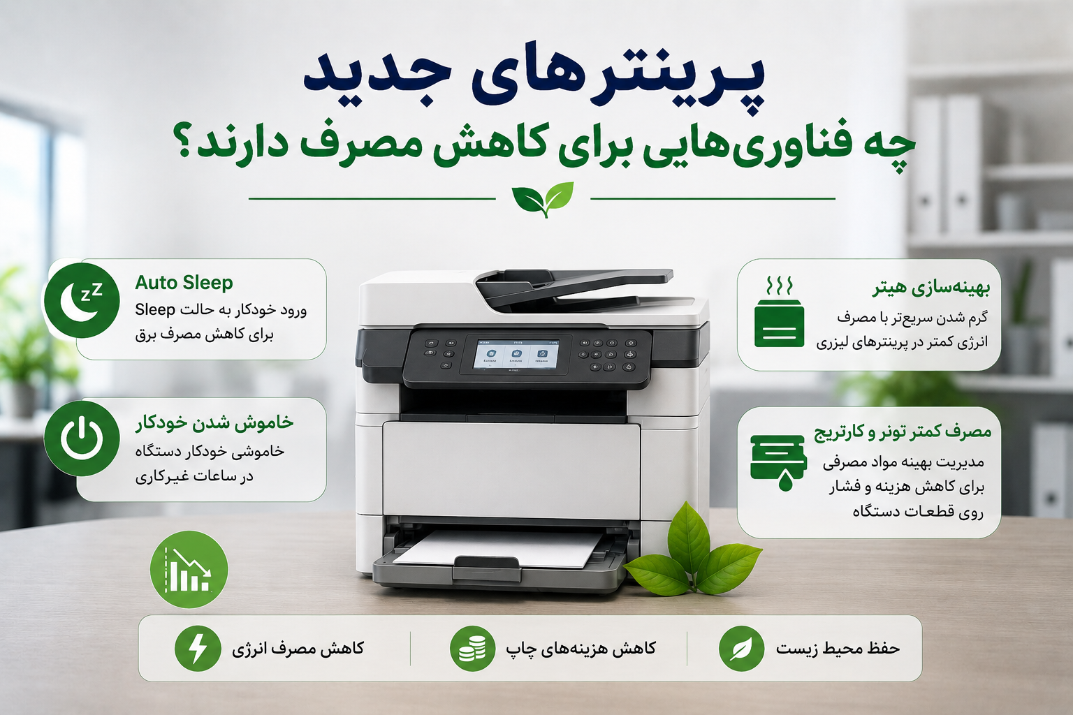 پرینترهای جدید چه فناوریهایی برای کاهش مصرف دارند؟