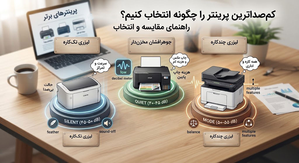 کمصداترین پرینتر را چگونه انتخاب کنیم؟